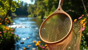 Catch fish easily with a high-quality fly fishing net crafted for durability and precision.