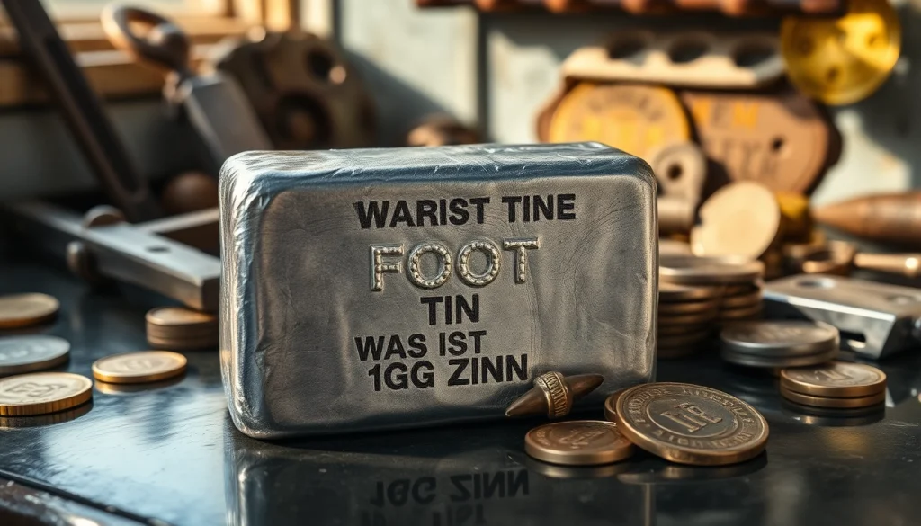 Was ist 1 KG Zinn wert - Glänzendes Zinnbarren für Wertanalyse.