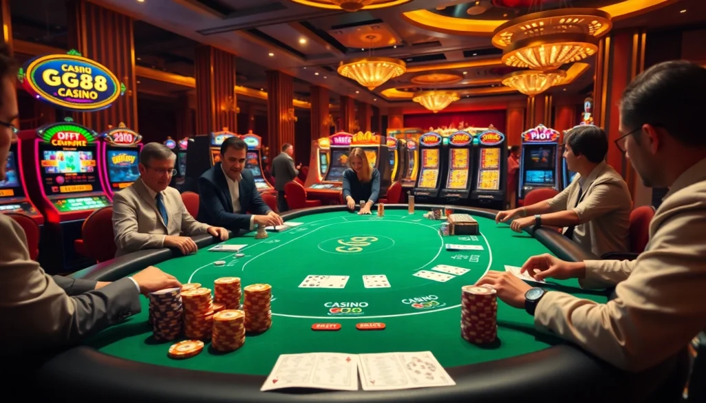 Experience the excitement at GG88 casino with vibrant tables and thrilling games.