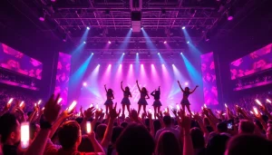 Experience thrilling BLACKPINK news as the girl group lights up the stage at a lively concert.