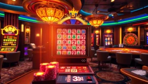 Engaging view of mahjong ways 2 slot machine in a luxurious casino setting.