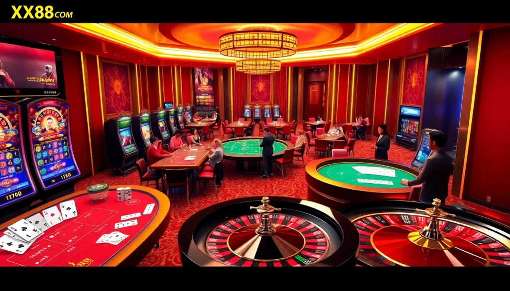 Engage with the luxurious online gambling experience at XX88 COM featuring vibrant casino games and a welcoming interface.