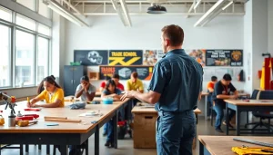 Students engaged in hands-on learning in trade schools Oahu setting, highlighting practical skills.