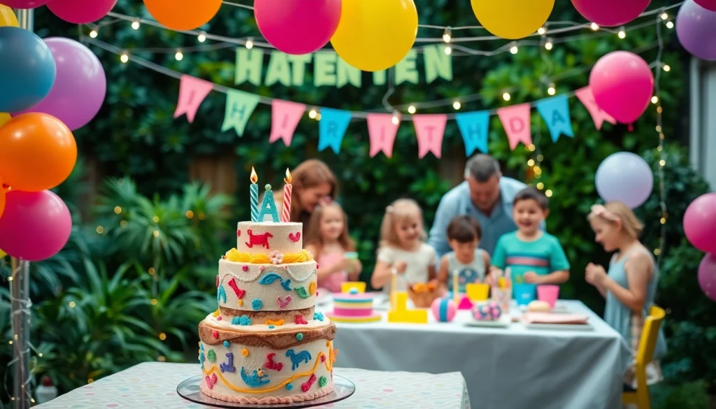 Plan a Customizable birthday party with festive decorations and personalized elements.