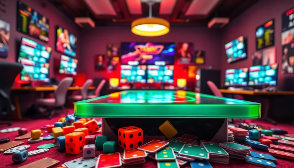 Daftar ramtoto dan elemen permainan yang menarik dalam suasana gaming yang energik.