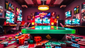 Daftar ramtoto dan elemen permainan yang menarik dalam suasana gaming yang energik.