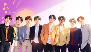 BTS members united in a vibrant portrait showcasing their unique styles and personalities.