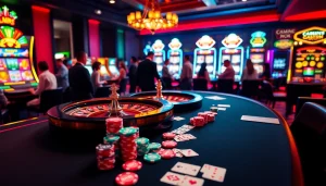 Experience the thrill of gambling with exciting games at https://febet8.com featuring vibrant casino tables.