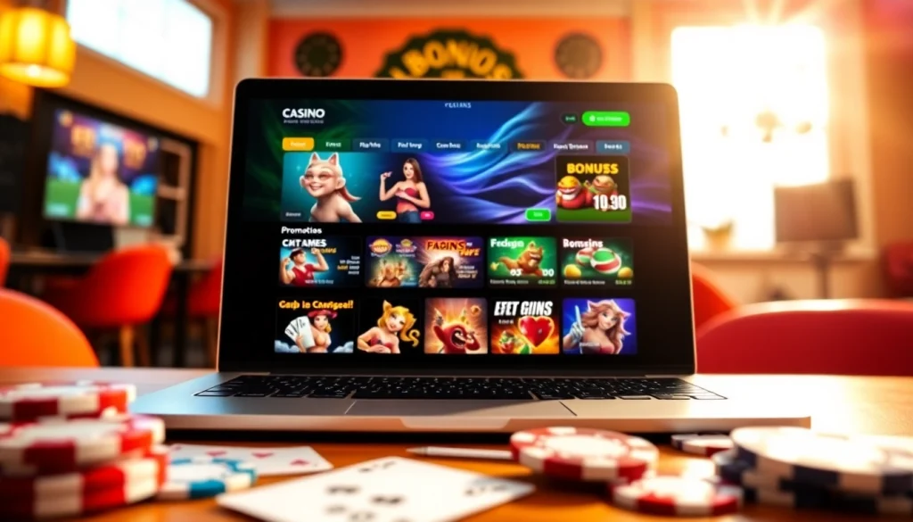 1win depozit bonusu təqdim edən rəngarəng onlayn kazino interfeysi