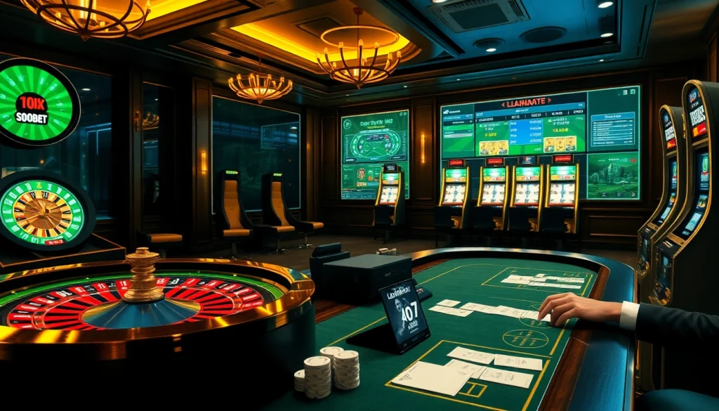 Engaging sports betting interface with llink alternatif sbobet and casino elements.