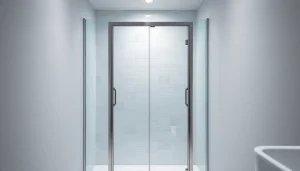 Elegant shower doors uk in a modern bathroom showcasing sleek design and cleanliness.