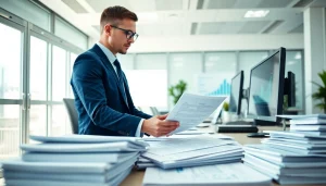 Evaluate Federal and State contracts pre-post award compliance through expert analysis in a modern office.