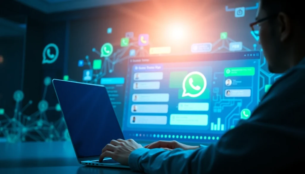What is a CRM for WhatsApp interface showing user engagement on a digital dashboard