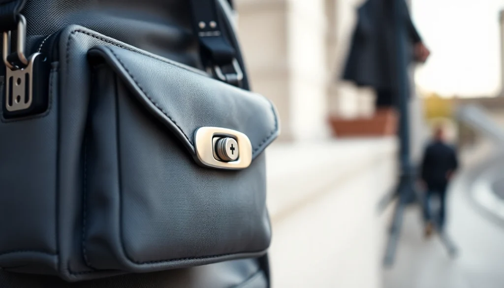 Handy Tasche abschließbar mit modernem Design und sicherem Verschluss.