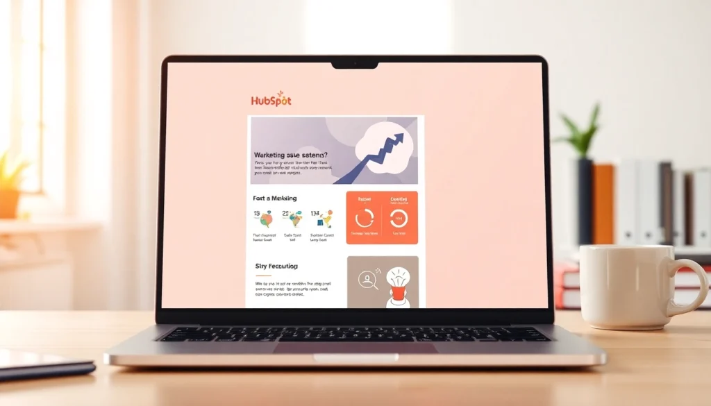 Designing an effective hubspot marketing email interface on a modern laptop screen