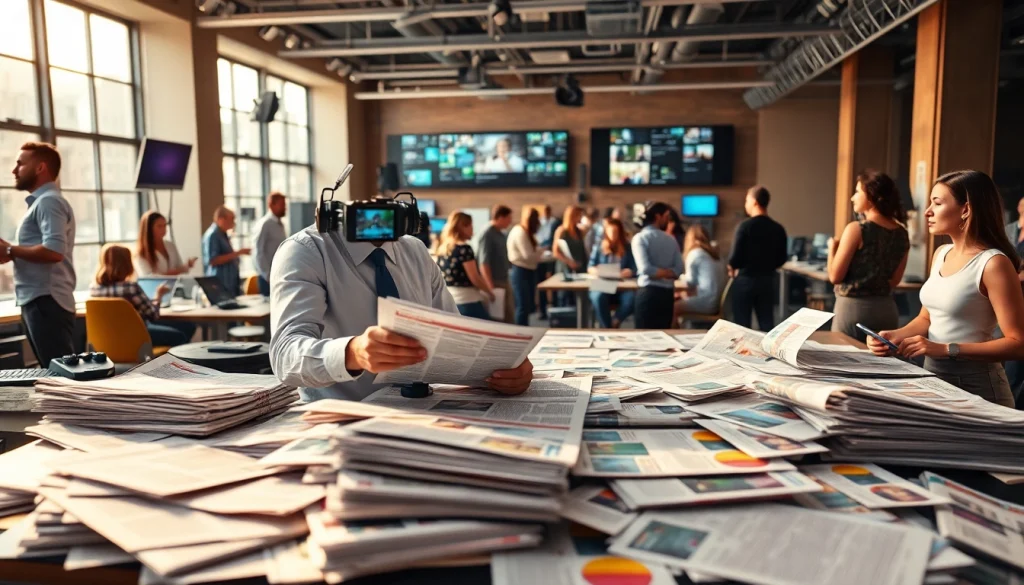 Read the latest Kenya News Today headlines in a dynamic newsroom setting.