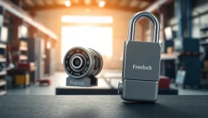 Der Freelock Mechanismus in präziser Detailansicht zeigt seine innovative Funktionsweise.