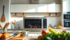 Shop for modern designs in microwave oven sales featuring sleek kitchen appliances.