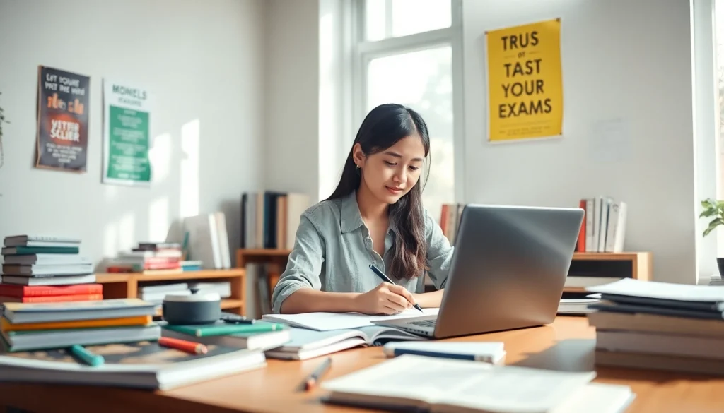 Boost your knowledge with exam assistance services in a bright study environment.