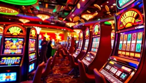 Experience thrilling gameplay in slot777 with vibrant machines and exciting atmosphere.