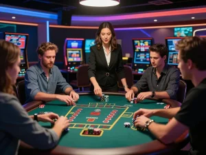 Engage with the g28 homepage through live blackjack gameplay featuring attentive players in a stylish gaming environment.