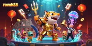 Engage in thrilling casino gaming at rokok88 with vibrant underwater scenes and dynamic elements.