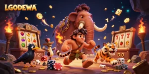 Experience thrilling casino action with LGODEWA's vibrant slot machines and character excitement.
