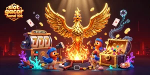 Play slots with luck and excitement today with the golden phoenix theme and dynamic elements representing slot gacor hari ini modal 10k