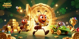 Vérifiez le logiciel espion comment savoir avec des fourmis, une luciole et une sauterelle dans une scène de casino animée.