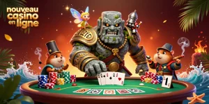 Profitez de l'excitation des nouveaux casinos en ligne avec un golem et un hamster chevalier.