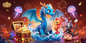 Gagnez dans un nouveau casino en ligne avec cette illustration captivante des jeux sous-marins.